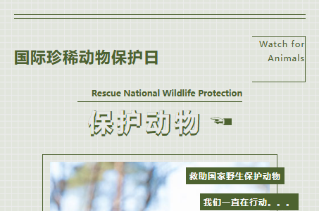 與動(dòng)物和諧相處，共同構(gòu)建和諧社會(huì)。